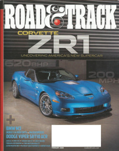 ROAD & TRACK 2008 FEB - ZR1, WRX STI, Audi A4, Bullitt, M3, ENZO, DBS, EX35